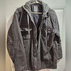 Men's Gray Hooded Jacket